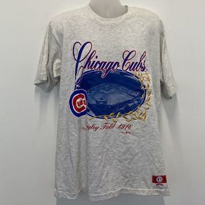 Vintage Nutmeg Mills MLB Genuine Chicago Cubs Single Stitch Shirt Size XL